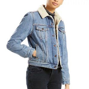 Levi Sherpa lined trucker denim jacket